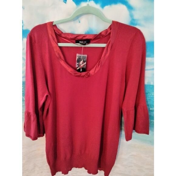 NWT: Style & co.  red sweater. - Picture 1 of 6